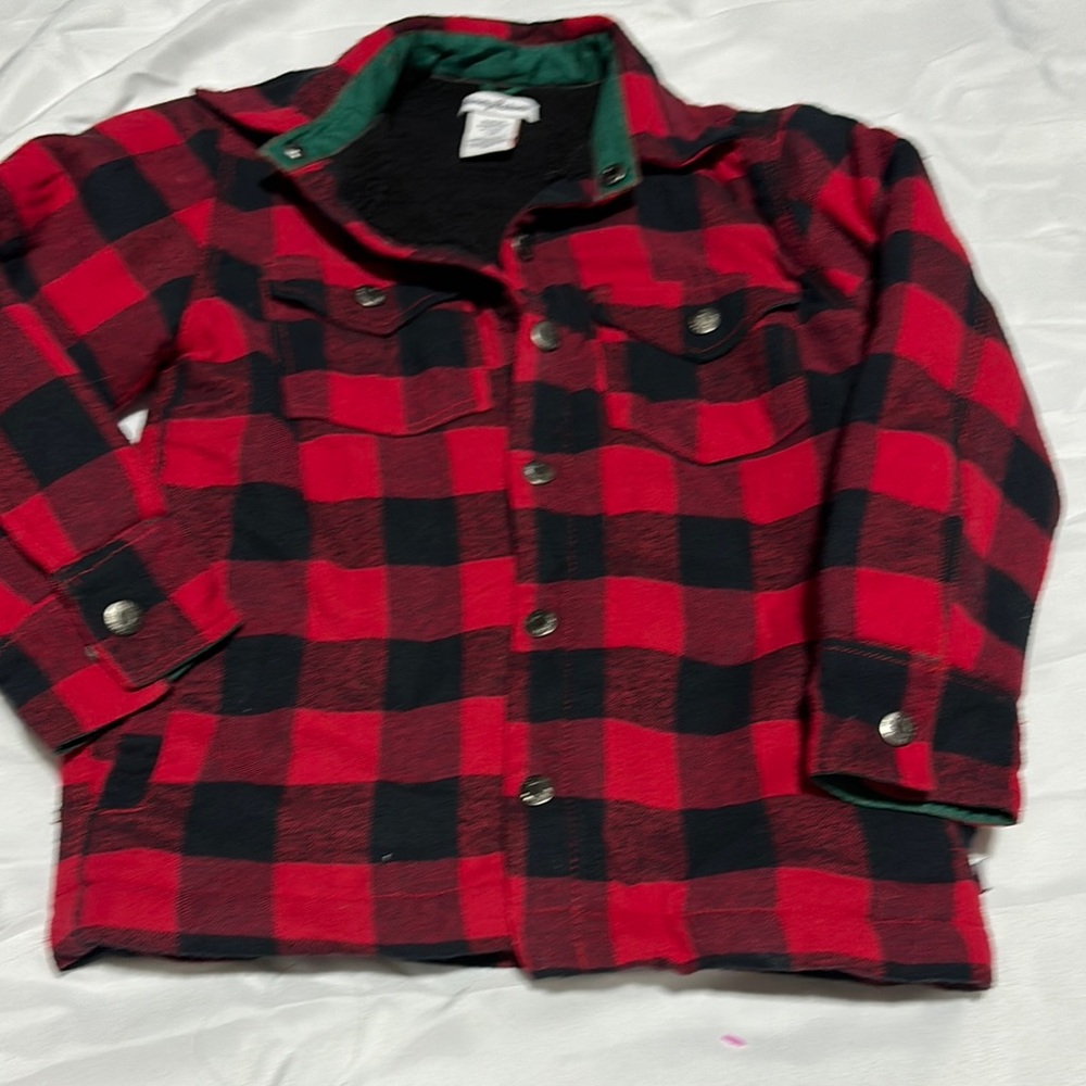 Tommy Bahama Red and Black Flannel Jacket
